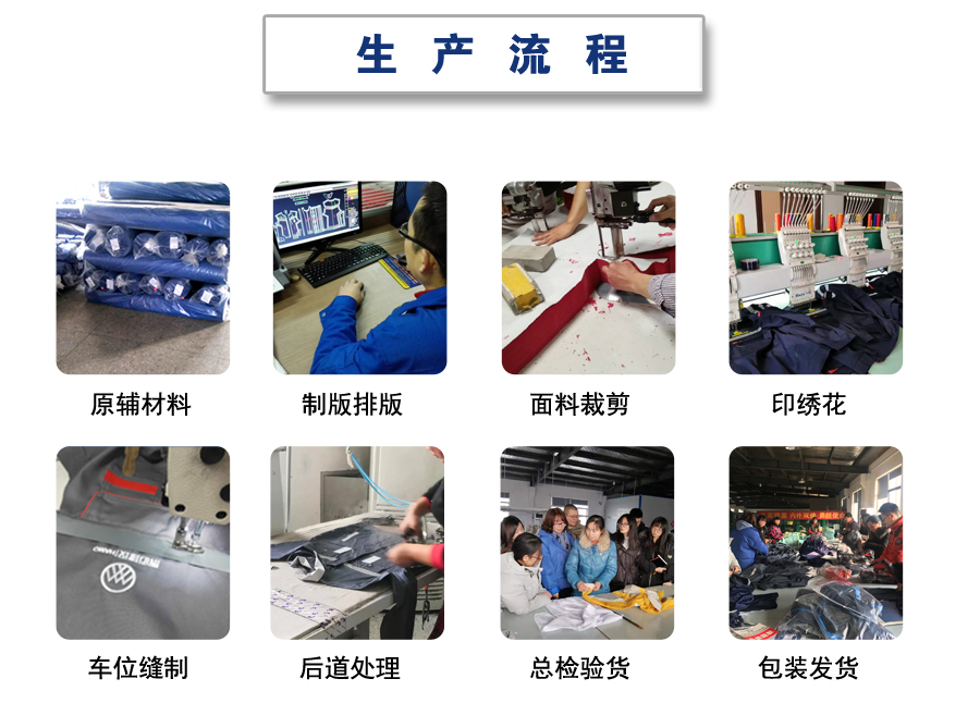 高速收费站工作服生产流程